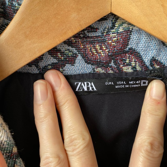 Zara : Floral Jacquard Men’s Jacket : Sz L - Picture 9 of 16